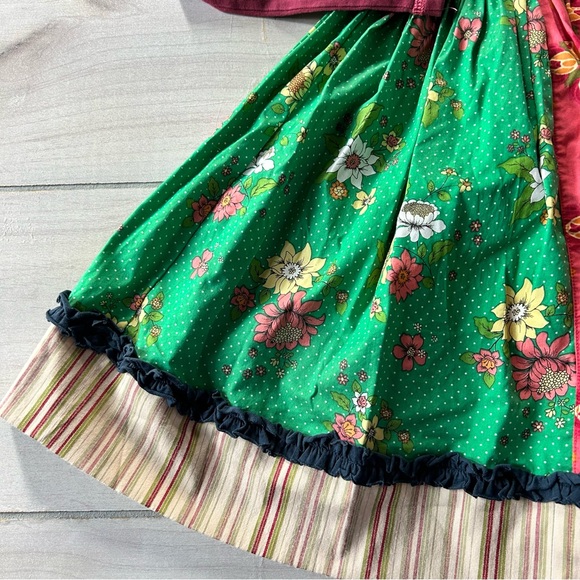 Matilda Jane Floral Tank Dress & Burgundy Shirt - Picture 3 of 4